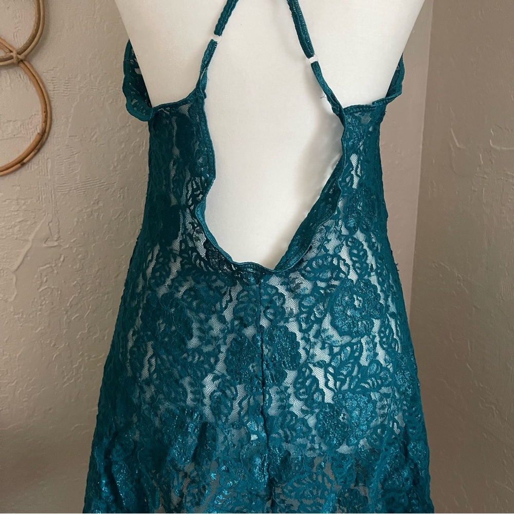 Vintage 90s Lace Lingerie Mini Whimsy Night Gown Fairy Whimsigoth Romantic Dress - Picture 13 of 16